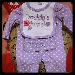 Baby Girls Three Piece Onesie Set